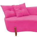 Ver imagem 7 de Namoradeira Sofá Feijão Luna 130cm Orgânica Veludo Rosa Pink