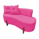 Ver imagem 4 de Namoradeira Sofá Feijão Luna 130cm Orgânica Veludo Rosa Pink