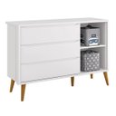 Ver imagem 5 de Cômoda Sapateira Théo New Branco Fosco com Madeira - MoveisAqui