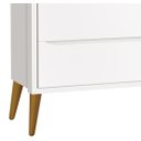 Ver imagem 3 de Cômoda Sapateira Théo New Branco Fosco com Madeira - MoveisAqui