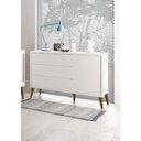 Ver imagem 2 de Cômoda Sapateira Théo New Branco Fosco com Madeira - MoveisAqui
