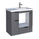 Ver imagem 2 de Gabinete de Banheiro Suspenso Atibaia Cinza