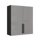 Ver imagem 1 de Armario Aereo Cozinha 80 Cm Diamante 2 Portas Chumbo/titanio - Indékes