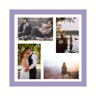 Quadro Painel Multifotos 4 fotos 10x15 Paspatur e Vidro Comum - Lilás - 1