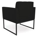 Ver mais imagens de Kit 2 Poltronas Elisa Linho Base Metálica Industrial Preto - D'Rossi Cor A79 Preto