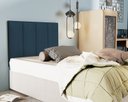 Ver imagem 1 de Cabeceira Painel Estofada Cama Box Solteiro Madri 0,90 Azul Marinho