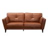 Sofá de Couro 2 lugares Dominic M06 Cor Conhaque 457 - Amarena Móveis - 1