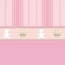 Ver imagem 2 de Papel de Parede Infantil Listras e Faixa Rosa Arte Destaque 3,50 Metros