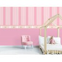 Ver imagem 1 de Papel de Parede Infantil Listras e Faixa Rosa Arte Destaque 3,50 Metros