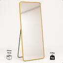 Ver imagem 6 de Espelho Grande Retangular C/ Moldura Metal Corpo Inteiro 170X70  Moderno  C/Suporte de Chão e Parede