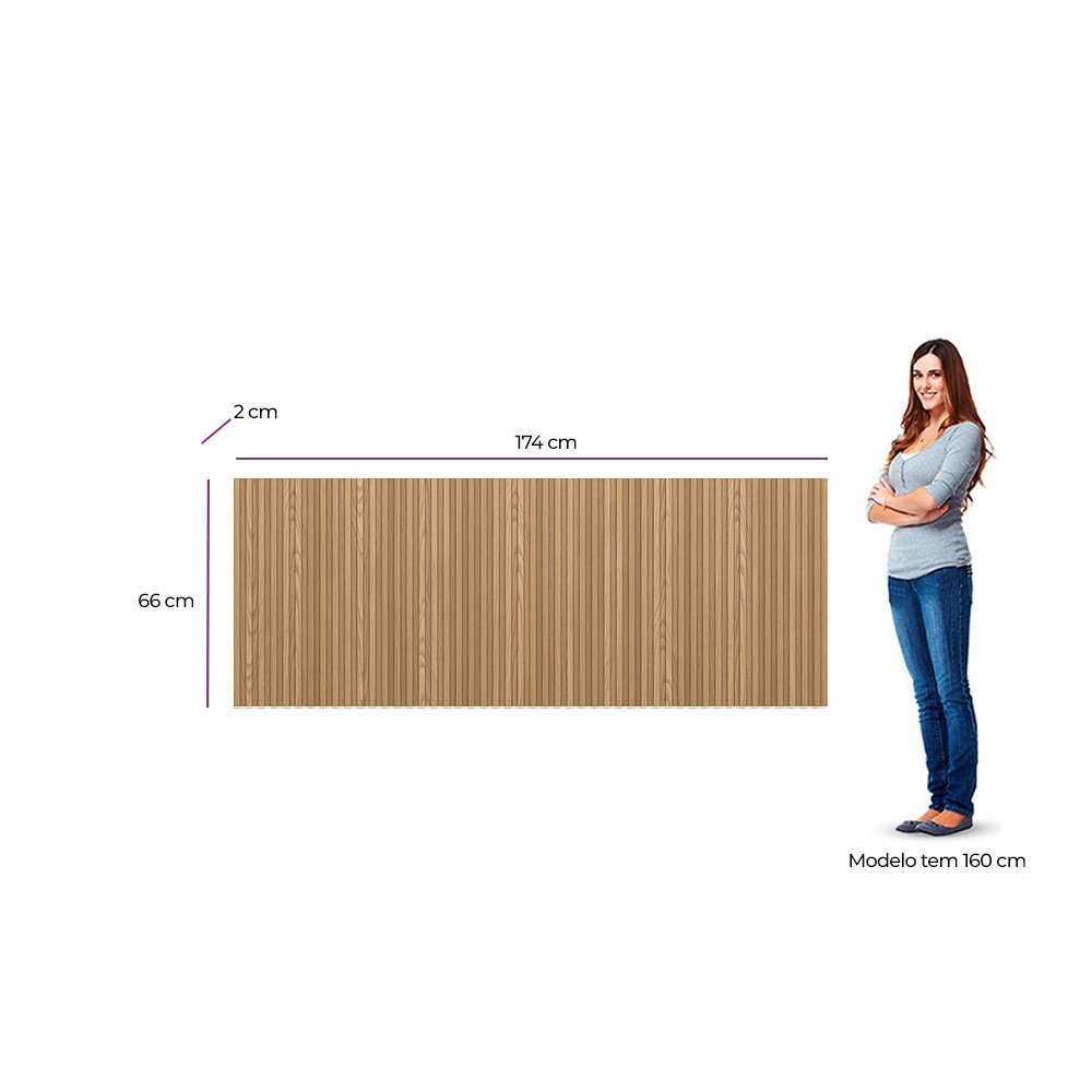 Cabeceira Ripado Modular 6 Caixas Atalaia Cama Queen Linea Brasil - 5