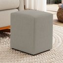 Ver imagem 2 de Kit 02 Puffs Decorativos Sala de Estar Quadrado 36x47cm Linho Bege - Desk Design