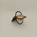 Ver imagem 2 de Adorno Decorativo de Metal Preto 19x11x11cm Enfeite Mesa Estante Sala Decoração