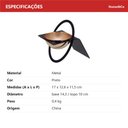Ver imagem 7 de Adorno Decorativo de Metal Preto 19x11x11cm Enfeite Mesa Estante Sala Decoração