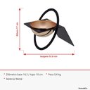 Ver mais imagens de Adorno Decorativo de Metal Preto 19x11x11cm Enfeite Mesa Estante Sala Decoração
