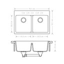 Ver mais imagens de Cuba de Cozinha em Quartzo Schock By Arell 202v + Válvula de Inox com Cesto e Tampa Decorativa