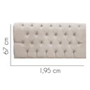 Ver imagem 2 de Painel Cabeceira Estofada Paris 195cm Cama Box King Corino Bege- Mabe Magazine