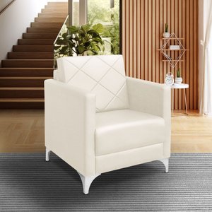 Poltrona Helena Decorativa Clinica e Recepção:bege