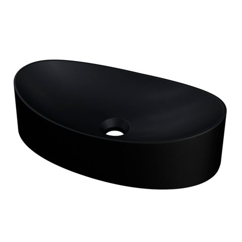 Cuba Pia para Banheiro Oval Canoa 46cm Tânia C08 Preto - Mpozenato
