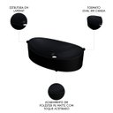 Ver imagem 3 de Cuba Pia para Banheiro Oval Canoa 46cm Tânia C08 Preto - Mpozenato