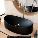 Ver imagem 2 de Cuba Pia para Banheiro Oval Canoa 46cm Tânia C08 Preto - Mpozenato