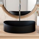 Ver imagem 6 de Cuba Pia para Banheiro Oval Canoa 46cm Tânia C08 Preto - Mpozenato