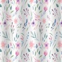 Ver imagem 2 de Cortina para Box Banheiro Antimofo Poliéster 198x180cm - Floral Aquarela