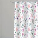 Ver imagem 1 de Cortina para Box Banheiro Antimofo Poliéster 198x180cm - Floral Aquarela