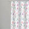 Cortina para Box Banheiro Antimofo Poliéster 198x180cm - Floral Aquarela - 1