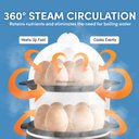 Ver imagem 7 de Elite Gourmet Cozedor de Ovos Digital 2 Níveis 14 Ovos com 6 Funções (carvão)