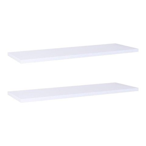 Kit 2 Prateleiras com Suporte Invisível 60x15 cm Branco