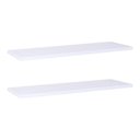 Ver imagem 1 de Kit 2 Prateleiras com Suporte Invisível 60x15 cm Branco