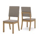 Ver imagem 5 de Conjunto Mesa Jantar Natalí Tampo Mdf com 4 Cadeiras Milla Nature/off White/marrom Amêndoa