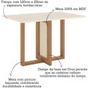Ver imagem 2 de Conjunto Mesa Jantar Natalí Tampo Mdf com 4 Cadeiras Milla Nature/off White/marrom Amêndoa