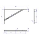 Ver imagem 2 de Kit 3 Suporte Prateleira Mão Francesa Reforçada 30cm - Loth