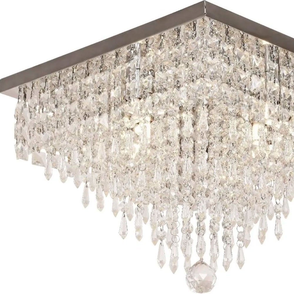 Lustre Plafon de Cristal K9 Legitimo Transparente 40cm Top - 2