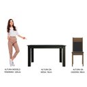 Ver imagem 4 de Conjunto Sala de Jantar Madesa Havana Mesa Tampo de Madeira com 4 Cadeiras - Preto/rustic