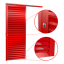 Ver imagem 4 de Porta de Correr Suspensa Veneziana Esq L.25 Vermelha 210x70 Brimak
