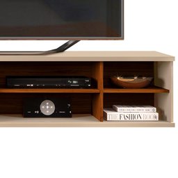 Rack Suspenso Ripado TV Até 70 Polegadas Off White Nogueira Greta DJ Móveis - 3