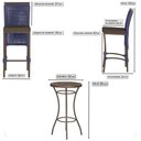 Ver imagem 2 de Mesa Bistrô e 4 Banquetas Roma Marrom Corda Náutica Estofado 9 Trama Original