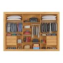 Ver imagem 2 de Guarda Roupa Casal York C-6 Gavetas e 3 Portas de Correr Ripada Peroba - Europa