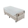 Cama Box Solteiro Americano com Colchão XL Long-Life Firm 96 x 203cm King Koil - Branco/Bege - 1