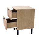 Ver imagem 3 de Mesa de Cabeceira Ditália 2 Gavetas Dm-121 Riviera