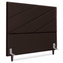 Ver imagem 1 de Cabeceira Queen 160 Cm com Frame Cristal Corino Marrom Artte Marrom