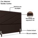 Ver imagem 4 de Cabeceira Queen 160 Cm com Frame Cristal Corino Marrom Artte Marrom