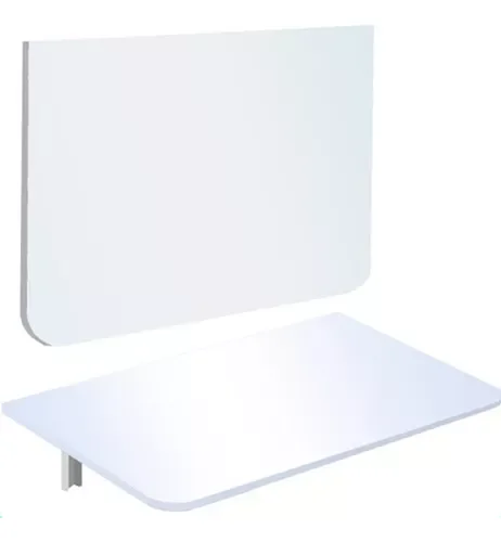 Mesa Retrátil de Parede Branco 80x40 para Cozinha e Café