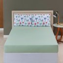 Ver imagem 3 de Jogo de Cama Lençol Sonho Bom Queen em Malha Algodão 3 Peças - Verde