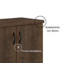 Ver imagem 3 de Armário Baixo 2 Portas para Escritório/home Office 100% Nacional