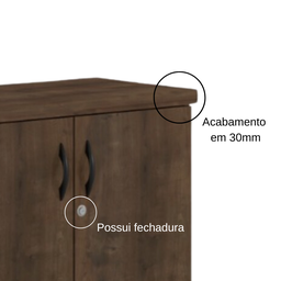 Armário Baixo 2 Portas para Escritório/home Office 100% Nacional - 3