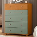 Ver imagem 7 de Cômoda 6 Gavetas Premium Multiuso Moderna Vitoria Armazenamento Quarto Cor Cinamomo/salvia